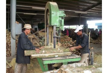 Giải phóng tối đa sức lao động với máy cưa gỗ của cơ khí Hà Quang